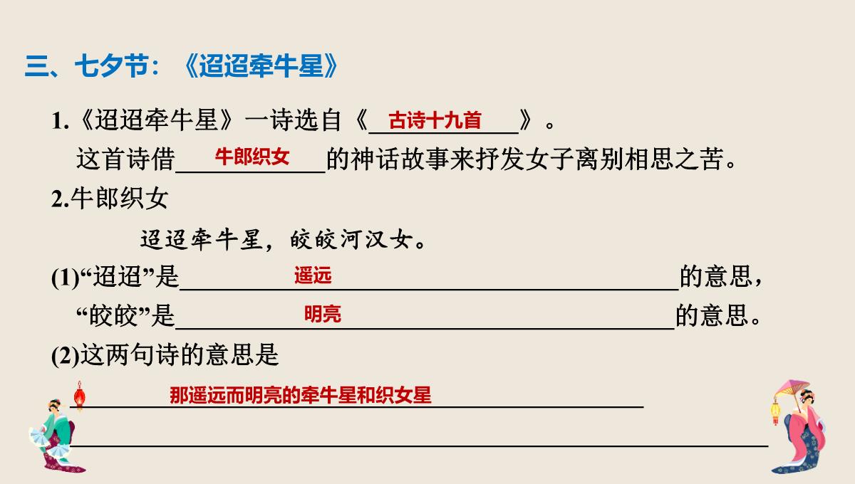 部编版六年级下册语文-古诗三首《迢迢牵牛星》PPT模板_19