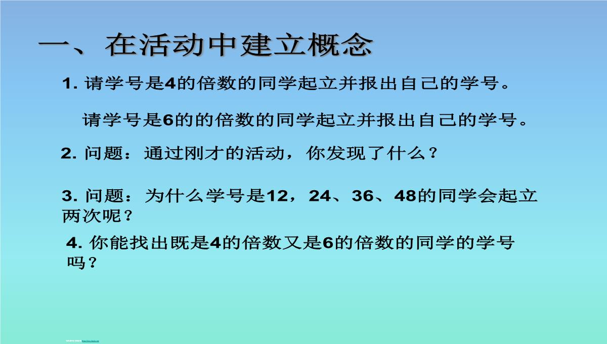 小学数学最小公倍数教学课件设计PPT模板_02