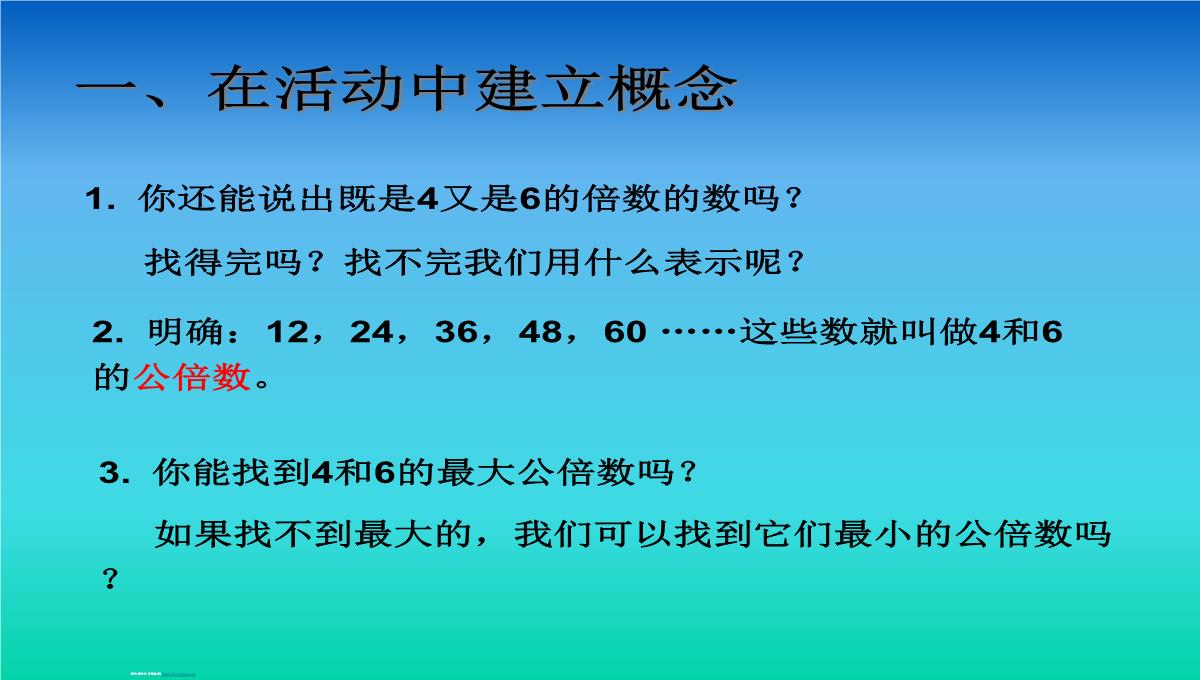 小学数学最小公倍数教学课件设计PPT模板_04