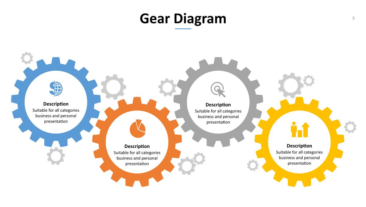 齿轮图表PPT模板_05