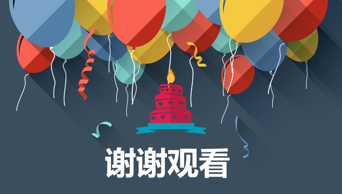 唯美简约大气儿童生日快乐聚会PPT模板_13