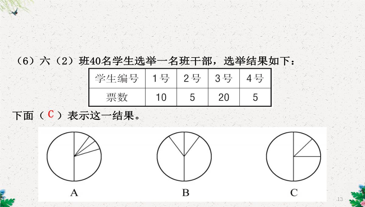 六年级下册数学课件-1.1扇形统计图｜苏教版(2014秋)-(共25张PPT)PPT模板_13