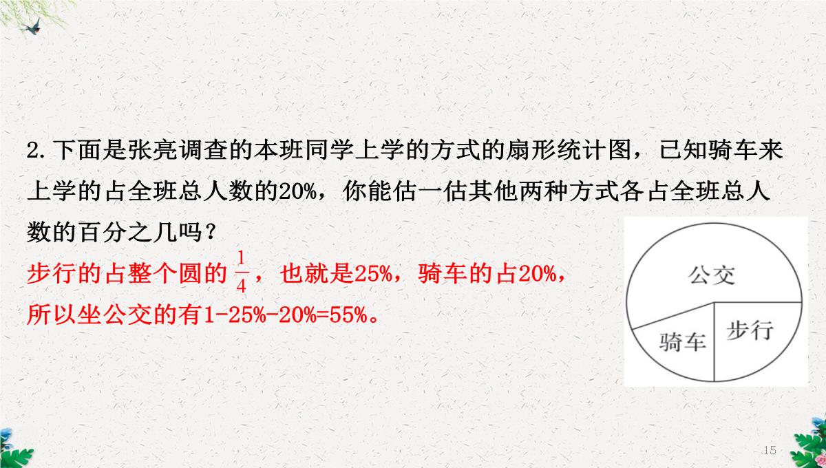 六年级下册数学课件-1.1扇形统计图｜苏教版(2014秋)-(共25张PPT)PPT模板_15