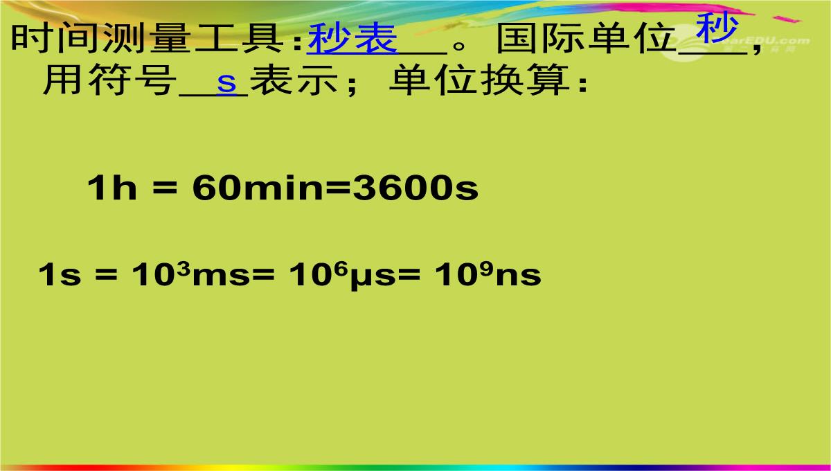 人教版八年级物理上册第一章机械运动知识点梳理复习PPT模板_11