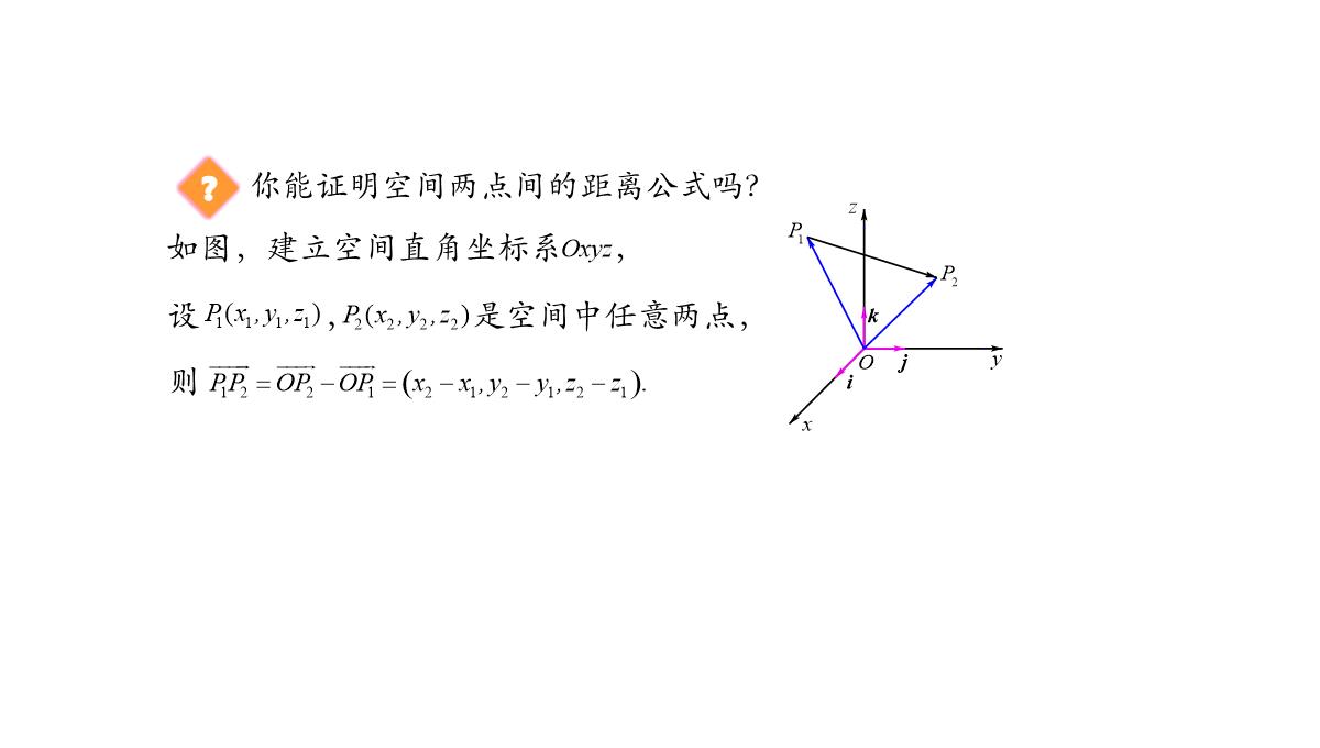 高中数学人教A版选择性必修第一册张一章1.3.2空间向量运算的坐标表示-课件(共22张PPT)PPT模板_61