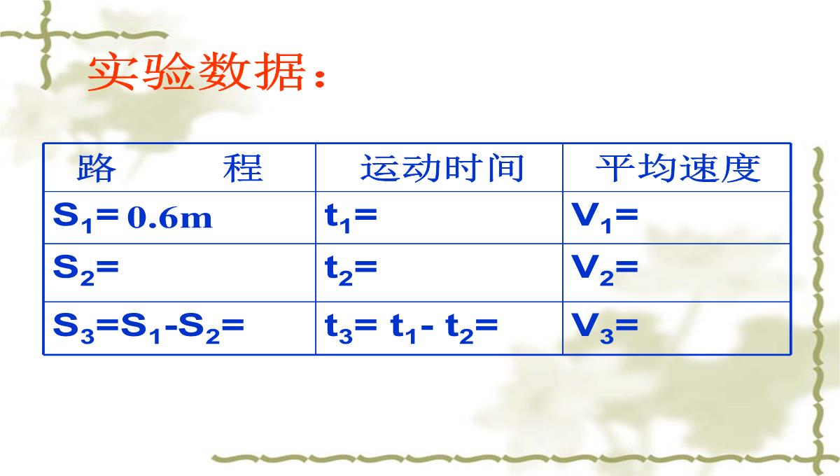 3.4平均速度的测量课件北师大版物理八年级上册PPT模板_14