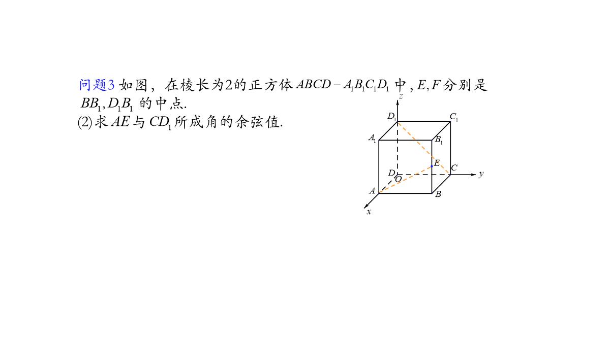 高中数学人教A版选择性必修第一册张一章1.3.2空间向量运算的坐标表示-课件(共22张PPT)PPT模板_85