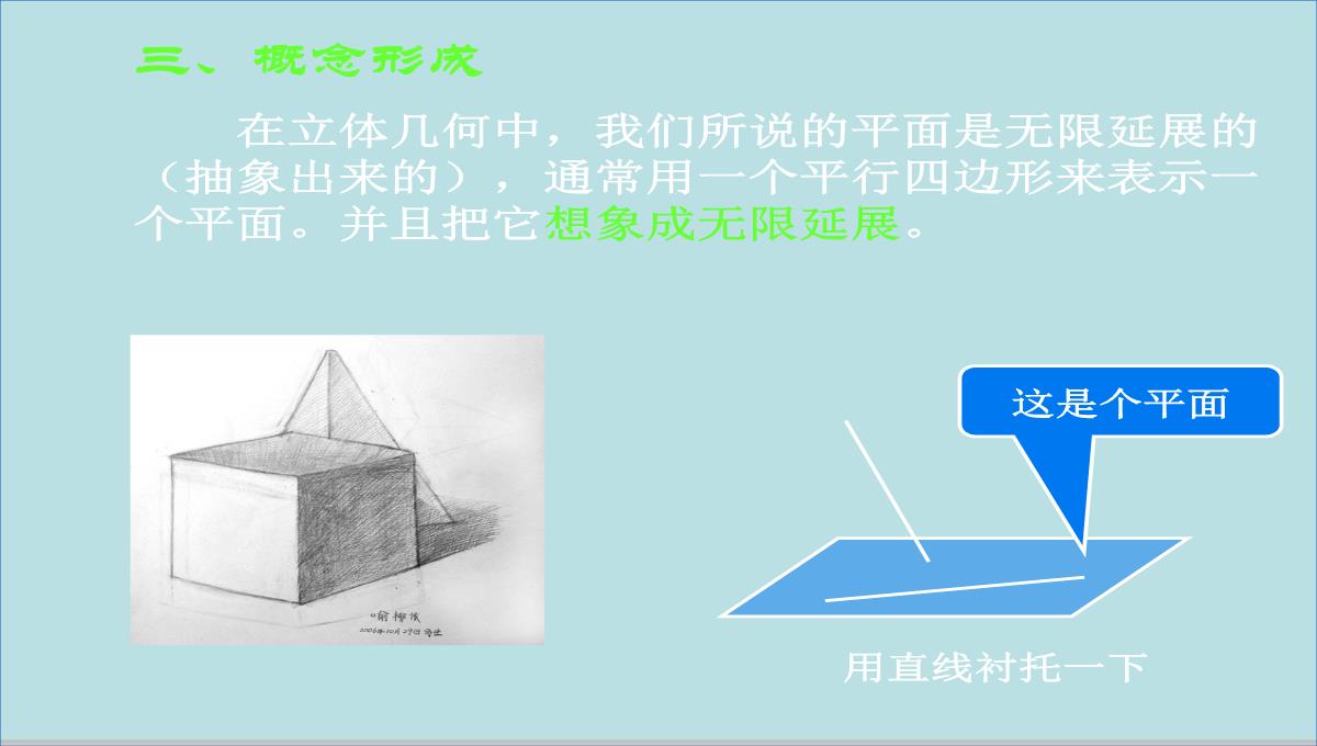 高二数学(人教B版)必修2课件：1.1.1构成空间几何体的基本元素(共21张PPT)PPT模板_08