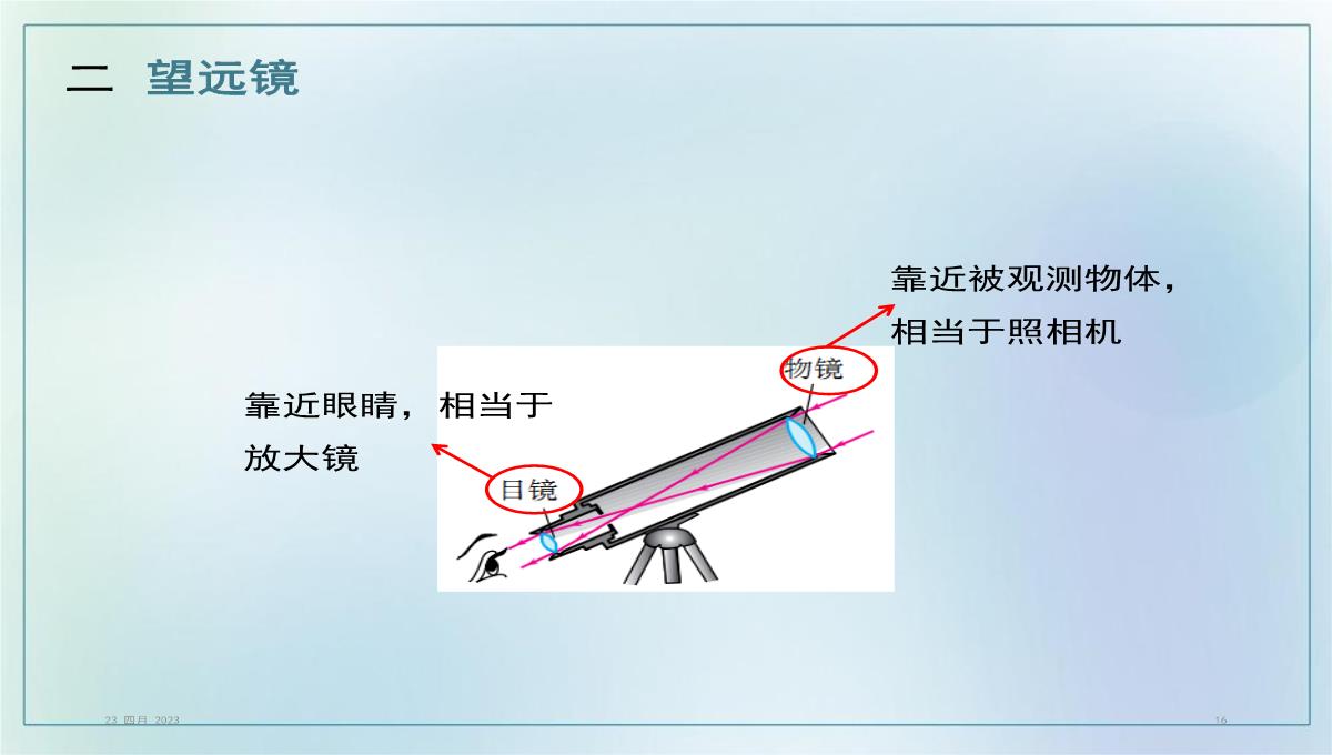 5.5显微镜和望远镜课件度人教版八年级物理上册PPT模板_16