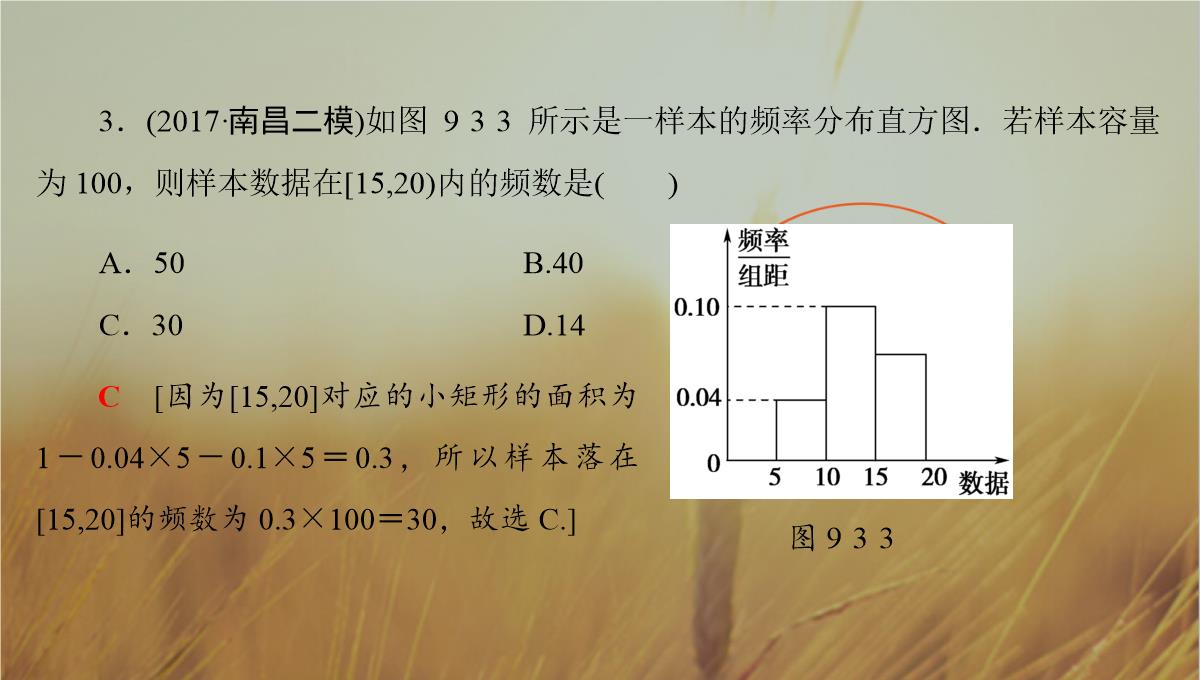 最新-2021版高考数学人教A版理一轮复习课件：第9章-第3节-用样本估计总体-精品PPT模板_10