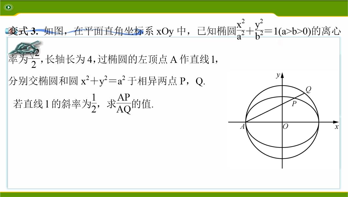 江苏2020届高三数学二轮复习-第12讲--利用椭圆中相关点法探求直线的斜率问题基础版(共49张PPT)PPT模板_31