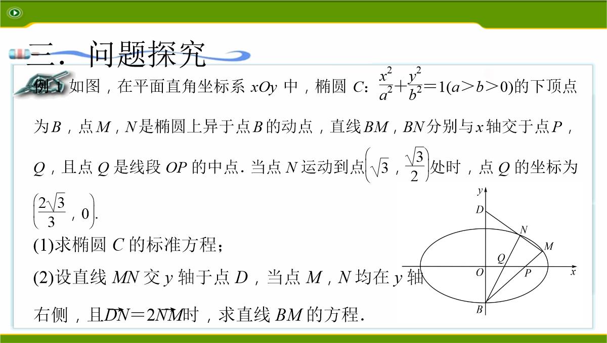 江苏2020届高三数学二轮复习-第12讲--利用椭圆中相关点法探求直线的斜率问题基础版(共49张PPT)PPT模板_16