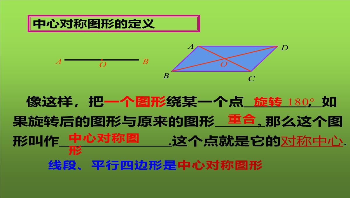 人教版九年级数学上册中心对称图形课件PPT模板_06