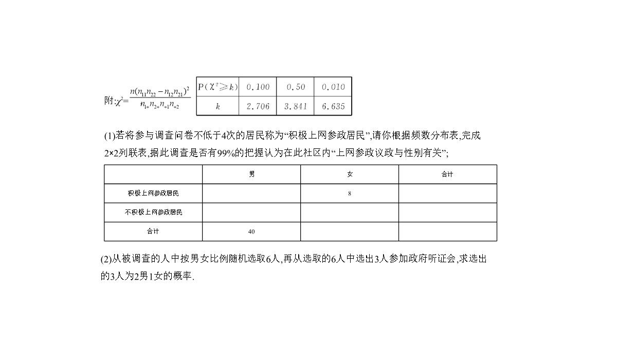 2019届高考数学(文科新课标B)一轮复习课件：11.4-变量间的相关关系与统计案例+(共42张)PPT模板_40