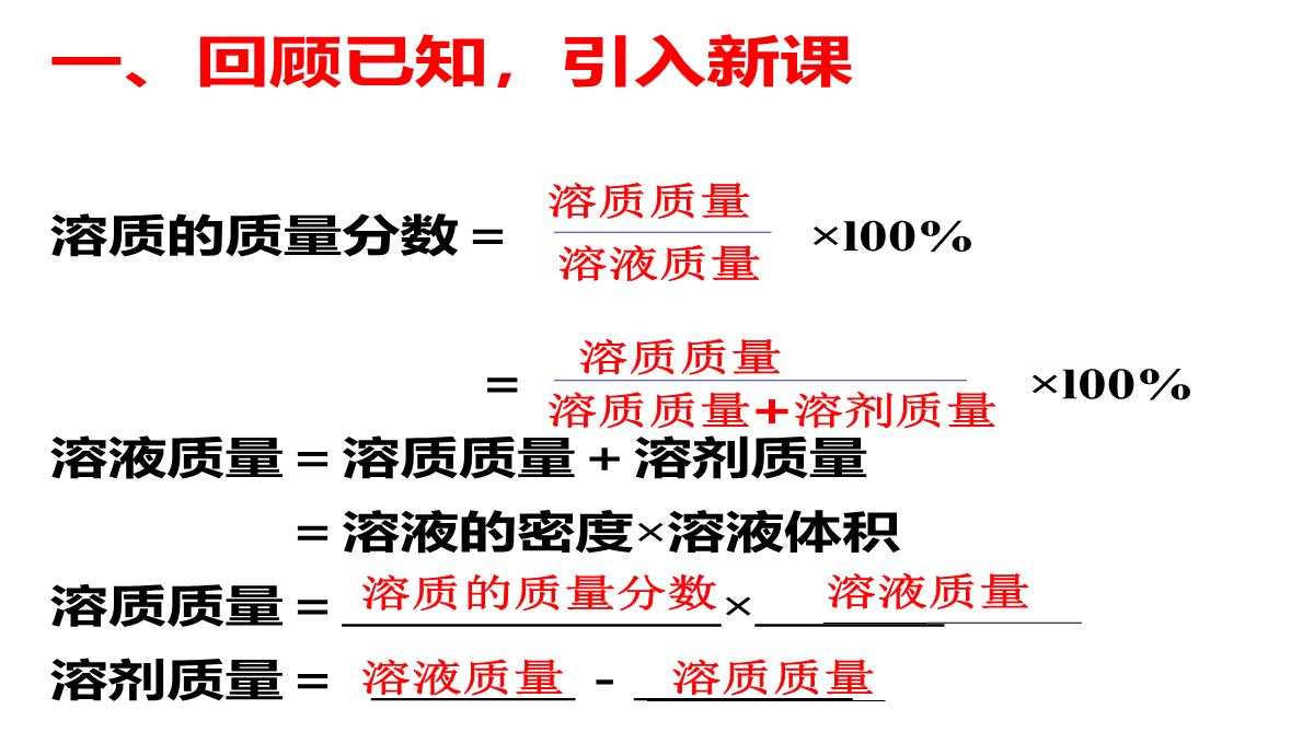 初中化学第九单元课题3溶质的浓度-2一定溶质质量分数的溶液的配制PPT模板_02