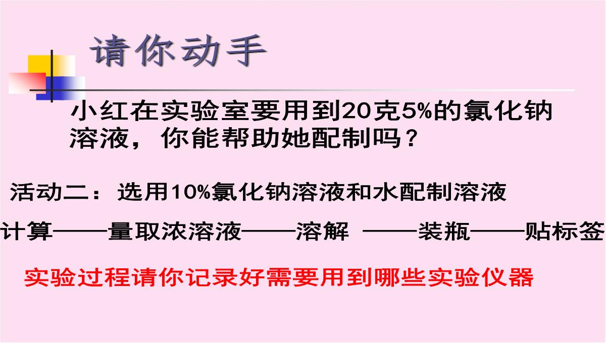 初中化学九下-6.2--溶质的质量分数--课件-PPT模板_19