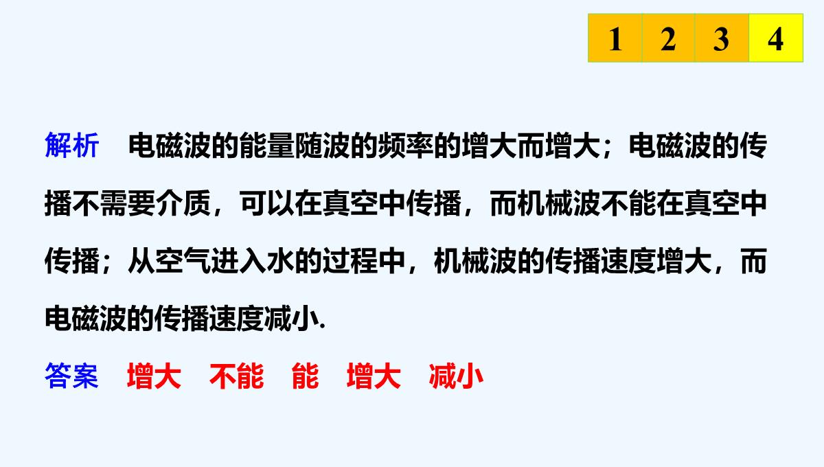 2014-2015学年高二物理教科版选修3-4课件：第三章-电磁振荡-电磁波-章末总结-PPT模板_25