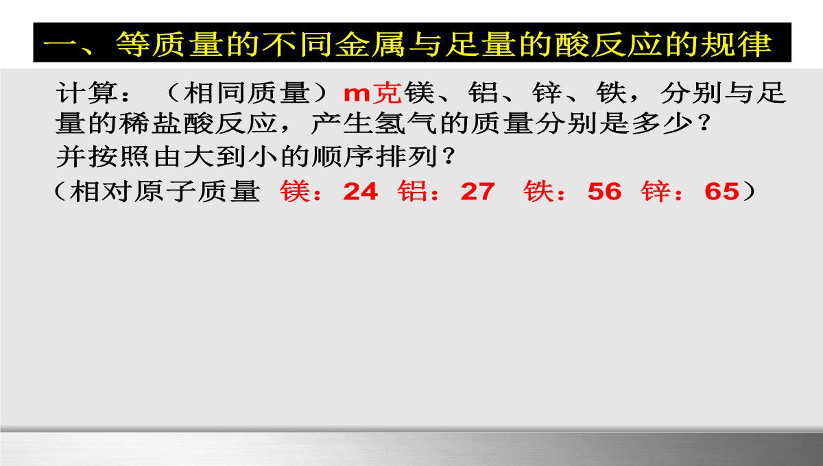 初中化学金属的化学性质图像专题课件(优秀版)PPT模板_03