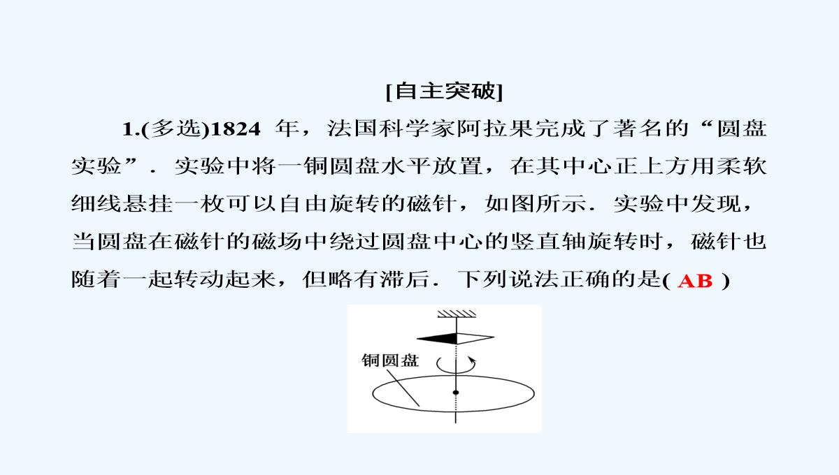 2019届高中物理二轮复习专题课件：专题四　电路与电磁感应　近代物理-第十一讲　电磁感应PPT模板_11