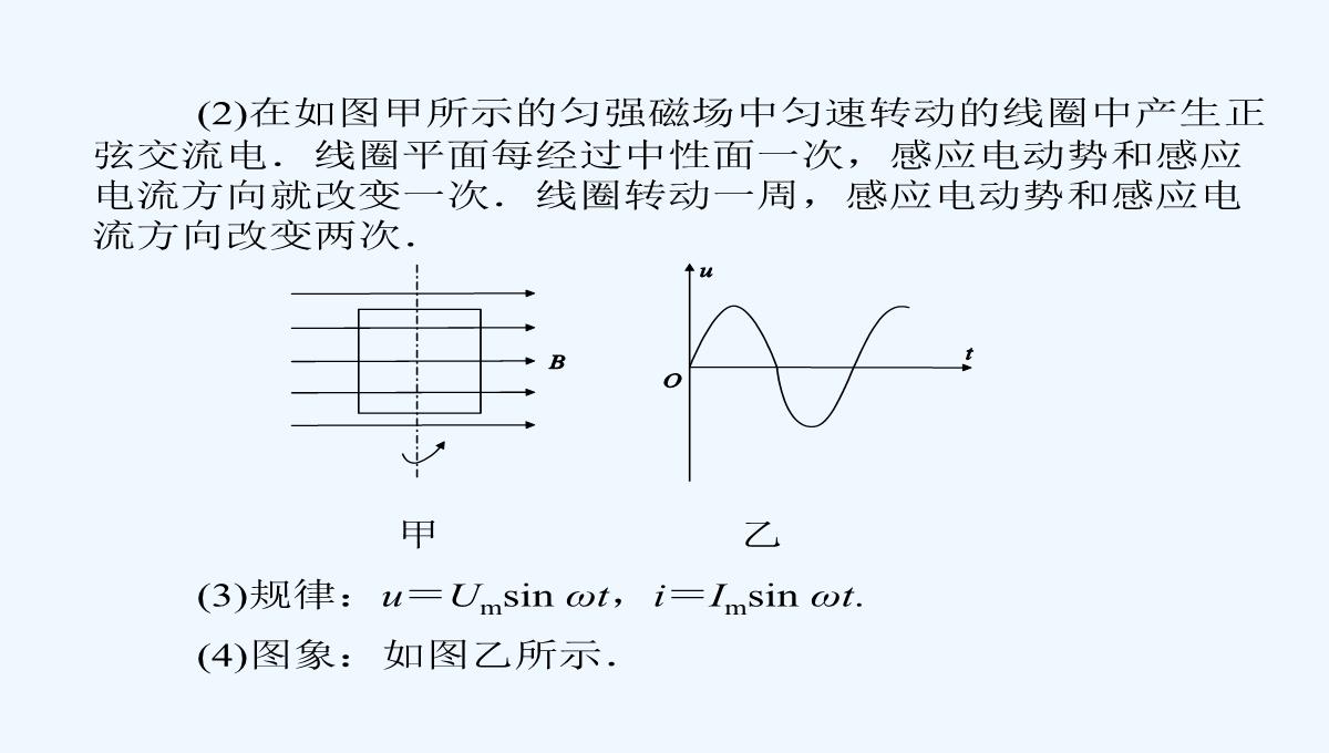 2014-2015学年高中物理复习课件：3.3-交变电流同步辅导与检测课件-新人教版选修1-1PPT模板_11