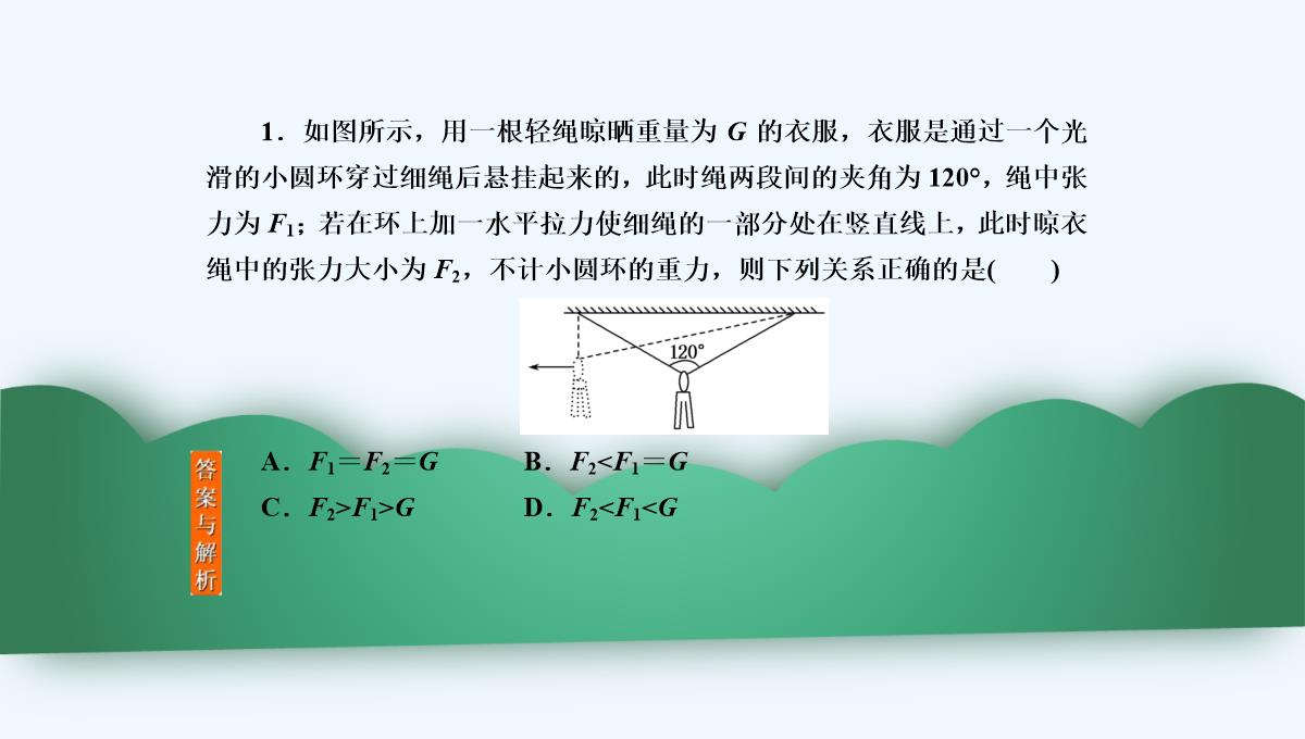 2019年度高三物理一轮复习课件：第二章-第3讲　受力分析　共点力的平衡-PPT模板_58