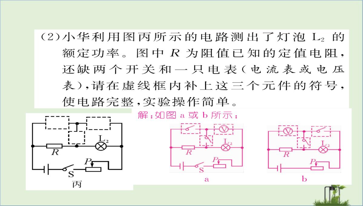 「精品」九年级物理全册第18章电功率第3节测量小灯泡的电功率第2课时巧测电功率习题课件新版新人教版-精品PPT模板_17