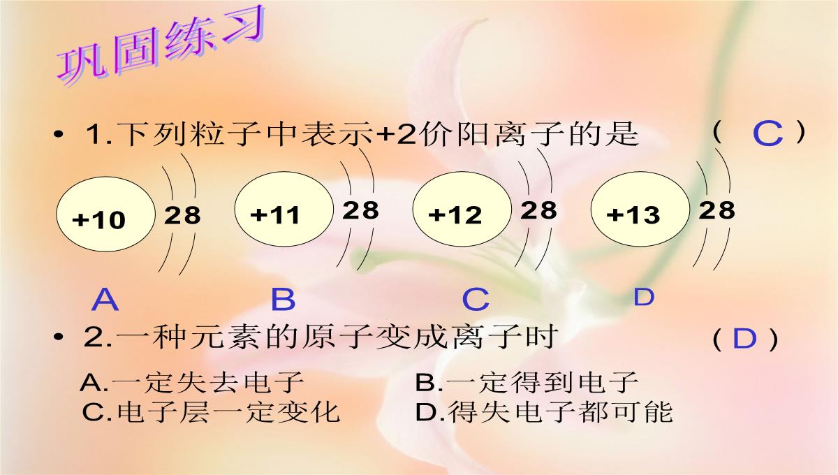 初中化学原子核外电子排布-4课时PPT模板_13