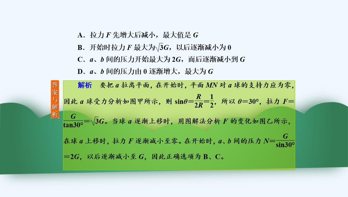 2019年度高三物理一轮复习课件：第二章-第3讲　受力分析　共点力的平衡-PPT模板_55