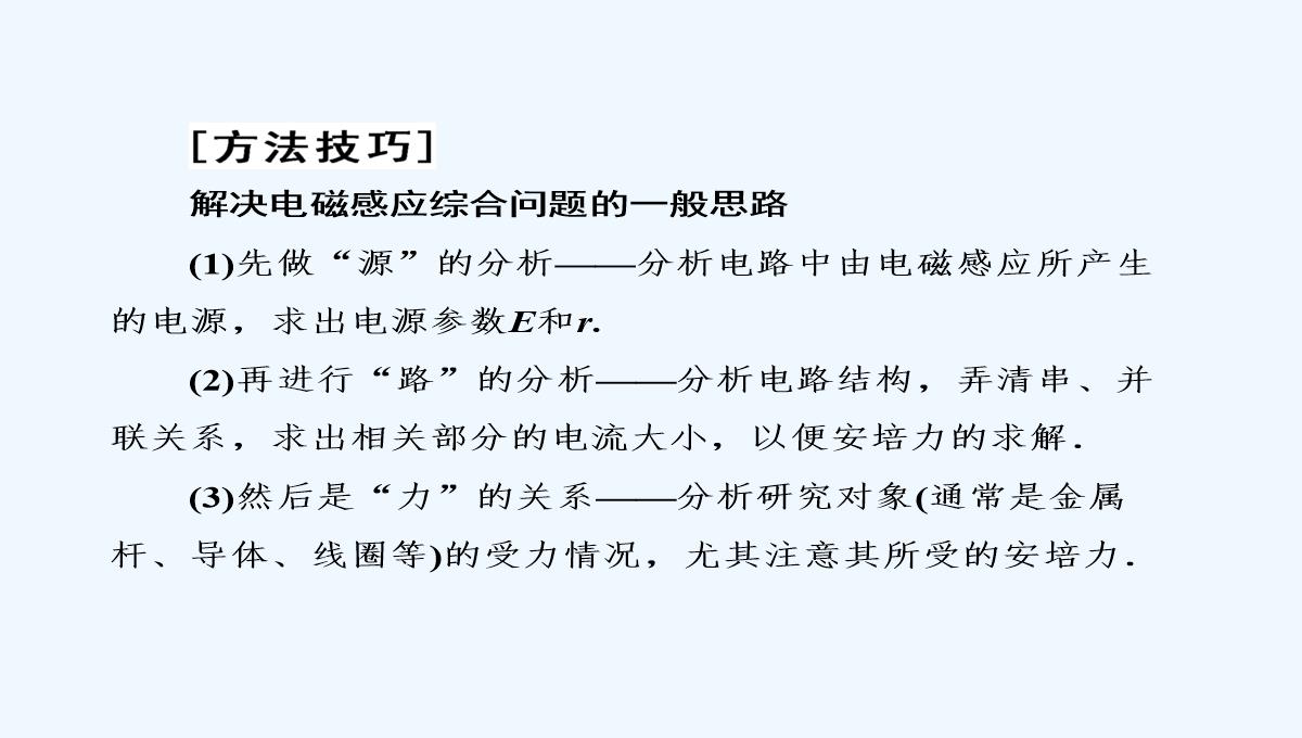 2019届高中物理二轮复习专题课件：专题四　电路与电磁感应　近代物理-第十一讲　电磁感应PPT模板_69