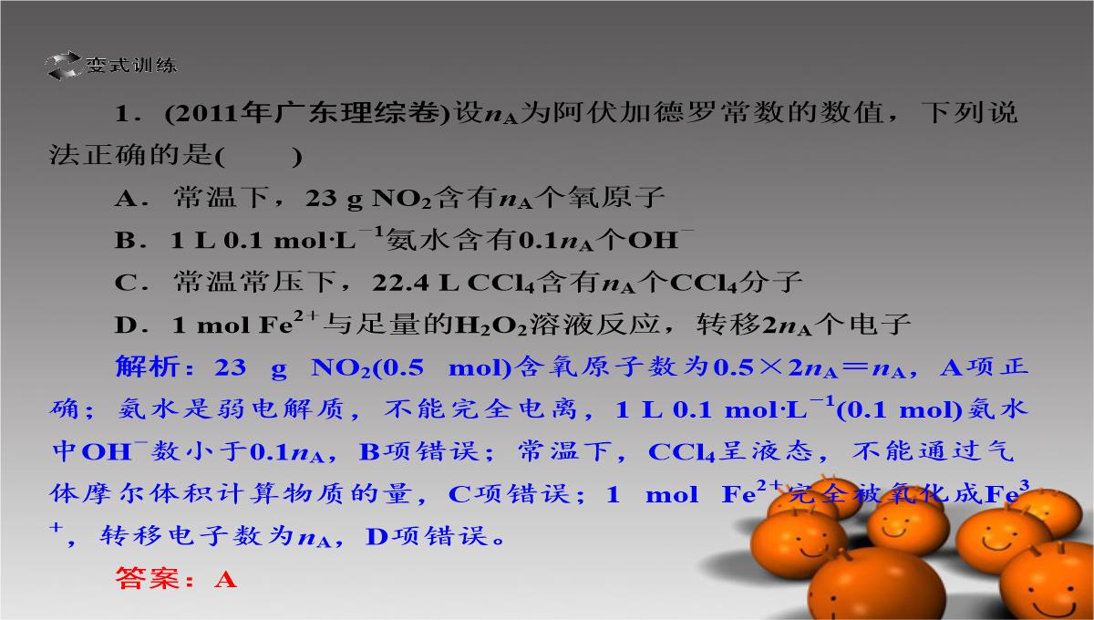 【高考领航】2022年高考化学总复习-1.3-物质的量气体摩尔体积课件-鲁科版必修1PPT模板_19