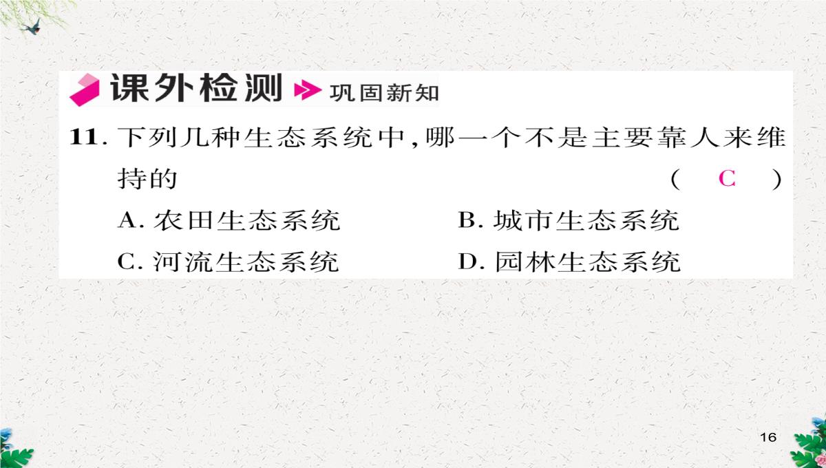 七年级生物上册人教版同步作业课件：1.2.3-生物圈是最大的生态系统PPT模板_16