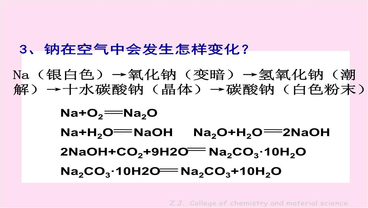 人教版化学必修一第三章第一节金属的化学性质(第一节)(共21张PPT)PPT模板_21