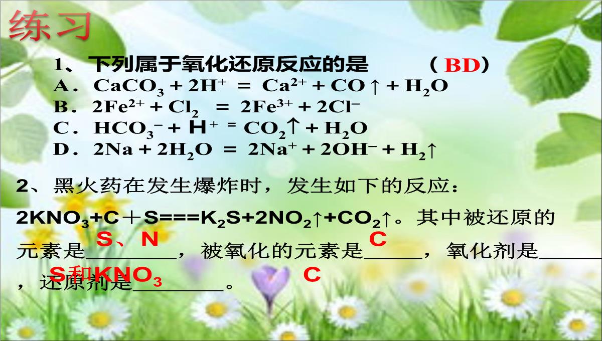 海南省儋州市八一中学2015年高二化学会考复习课件：1-5氧化还原反应PPT模板_04