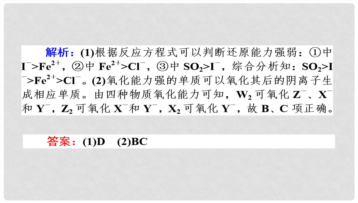 高考化学第二轮专题突破复习（备考导航+要点突破）-离子反应-氧化还原反应课件PPT模板_63