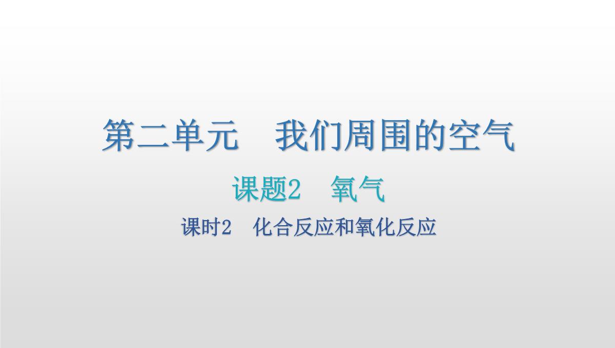 最新人教版九年级全一册化学第二单元我们周围的空气-课题2--氧气--课时2--化合反应和氧化反应PPT模板_02