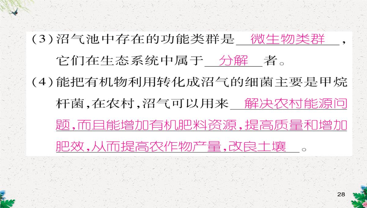 七年级生物上册人教版同步作业课件：1.2.3-生物圈是最大的生态系统PPT模板_28