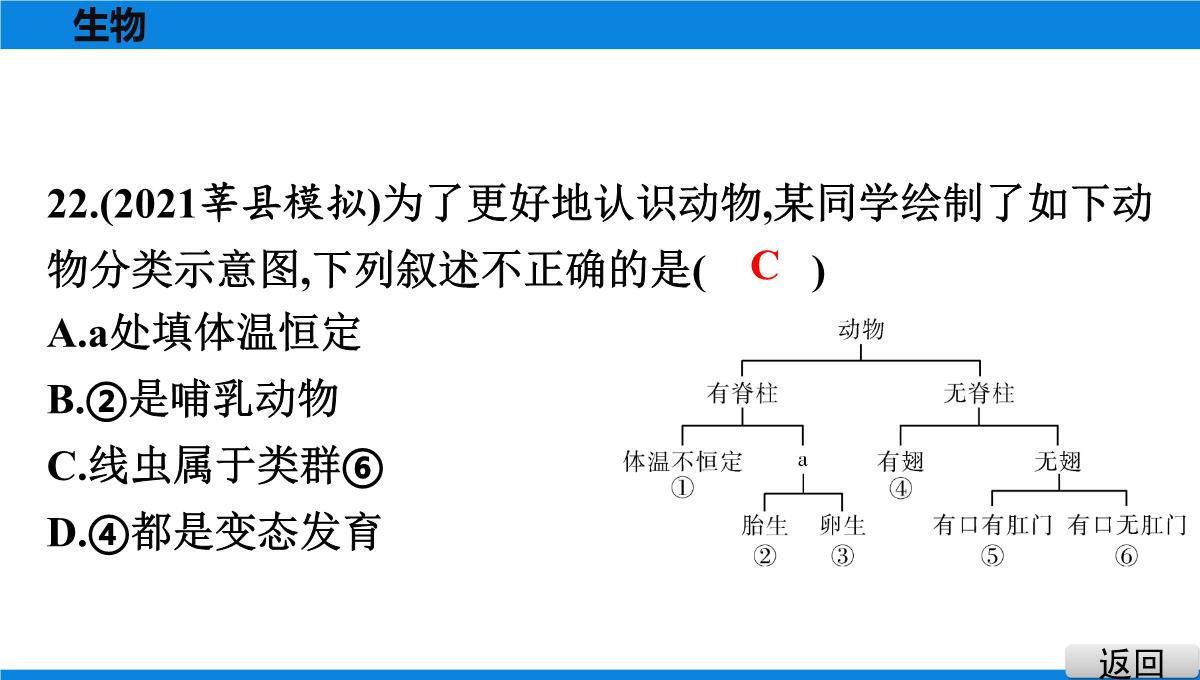 最新人教版中考生物复习第三部分-课标命题必考十大主题-专题四-生物的多样性PPT模板_26