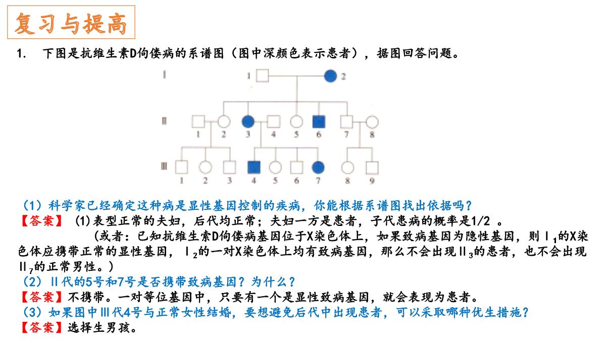 伴性遗传课件高一下学期生物人教版必修2PPT模板_42