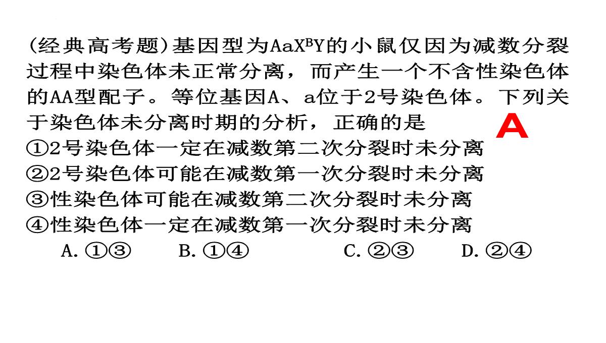 高三一轮复习生物课件：第11讲减数分裂和受精作用PPT模板_46