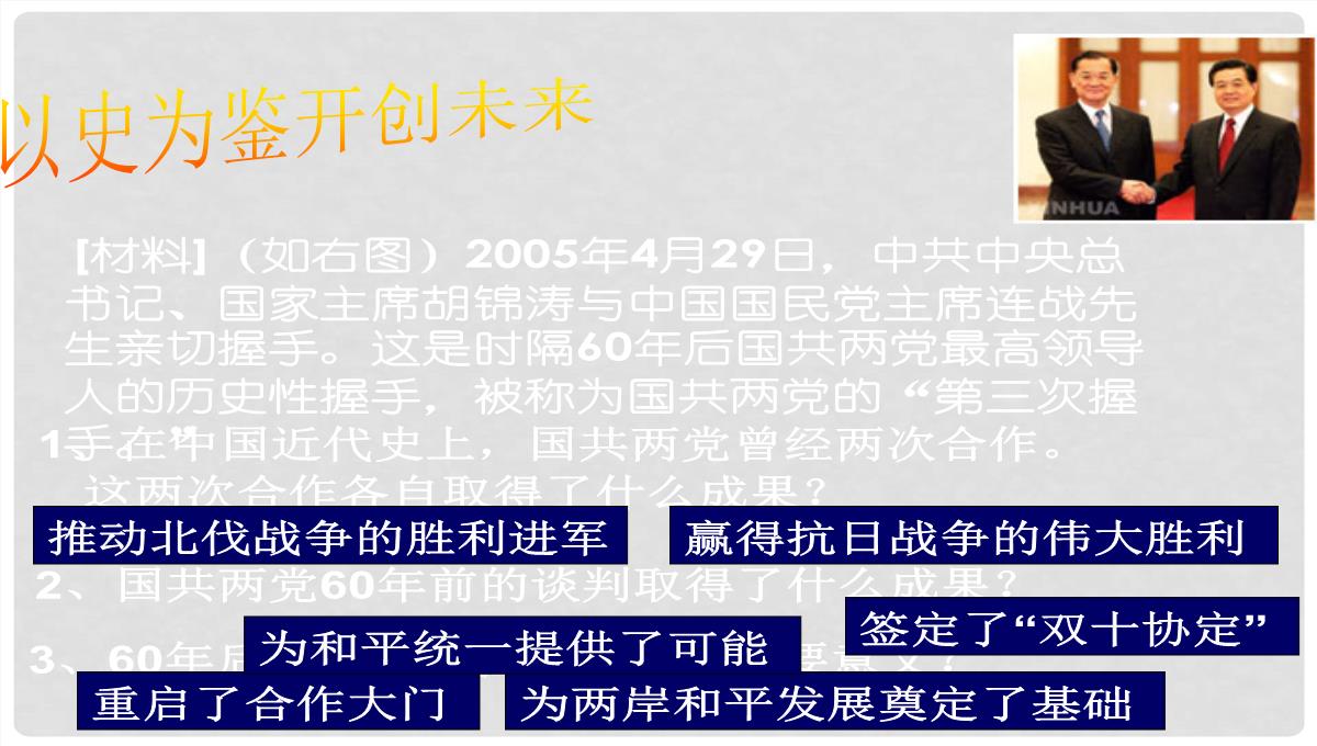 山东省胶南市六汪镇中心中学八年级历史上册《人民解放战争的胜利》复习课件PPT模板_14