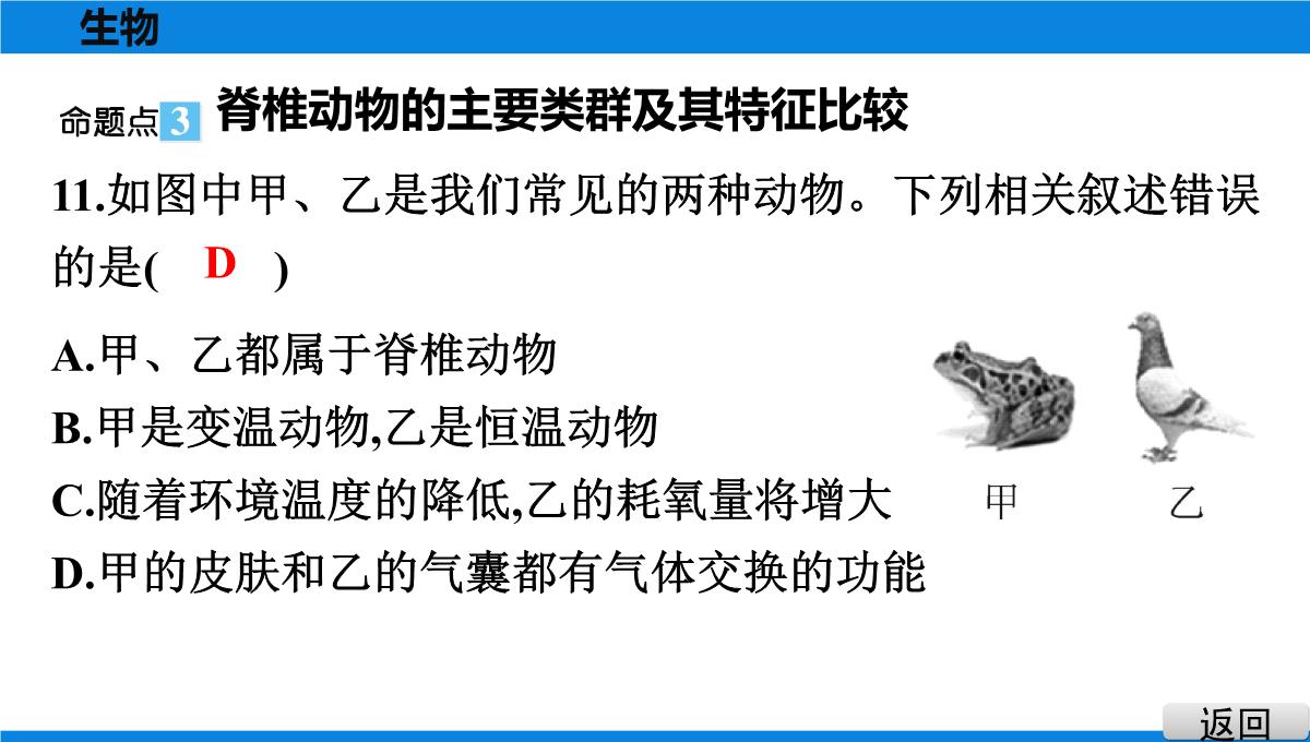 最新人教版中考生物复习第三部分-课标命题必考十大主题-专题四-生物的多样性PPT模板_15