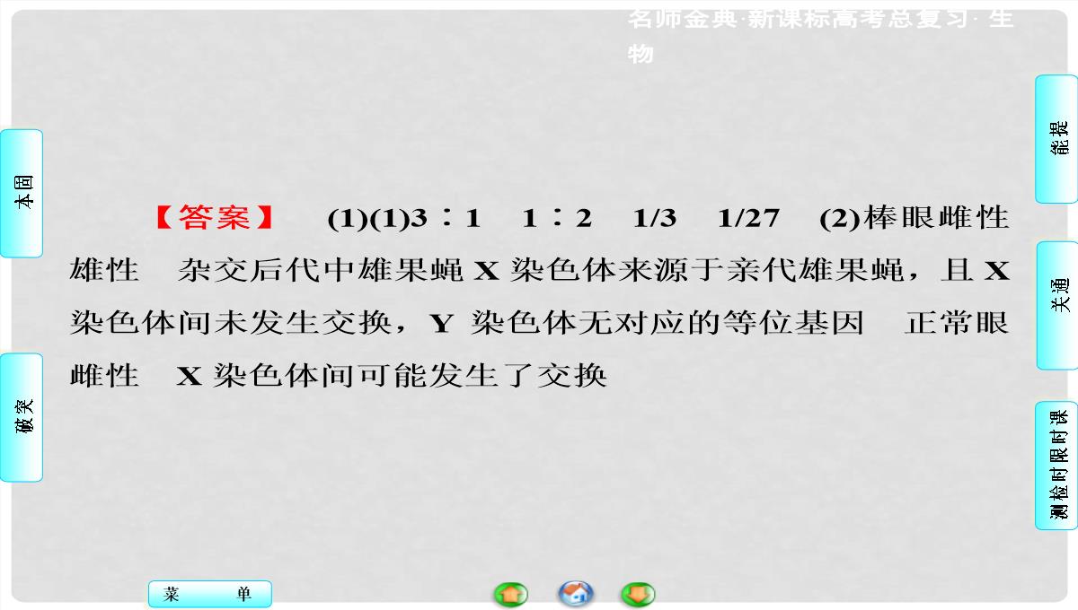 高考生物总复习-第1单元-第3讲-基因在染色体上和伴性遗传课件-新人教版必修2PPT模板_116