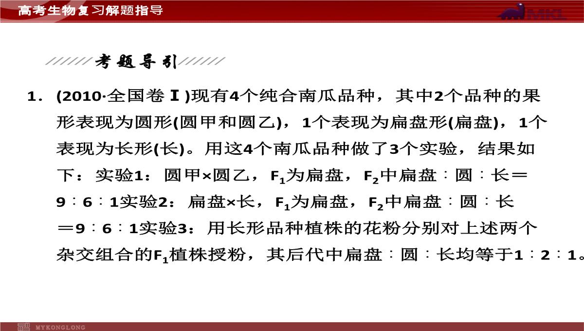 高考专题复习专题4---第3讲--遗传的基因规律、伴性遗传及人类遗传病与优生PPT模板_05