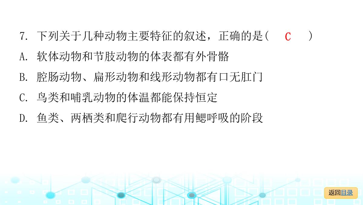 2022年人教版中考生物复习专题七--生物的多样性PPT模板_20