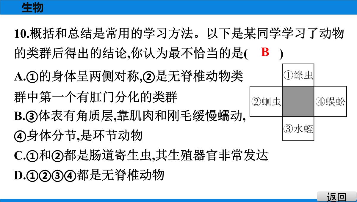 最新人教版中考生物复习第三部分-课标命题必考十大主题-专题四-生物的多样性PPT模板_14