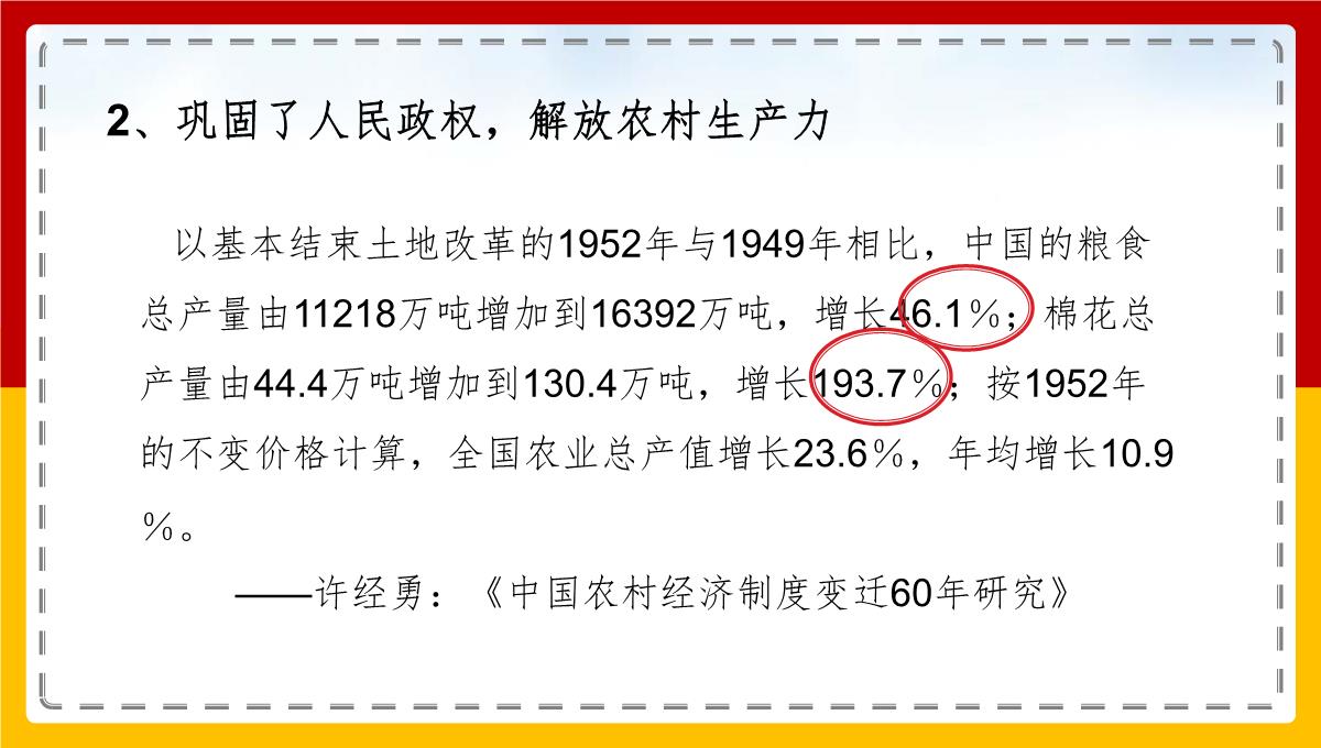 部编版八年级历史下册第一单元第3课土地改革26张PPT模板_18