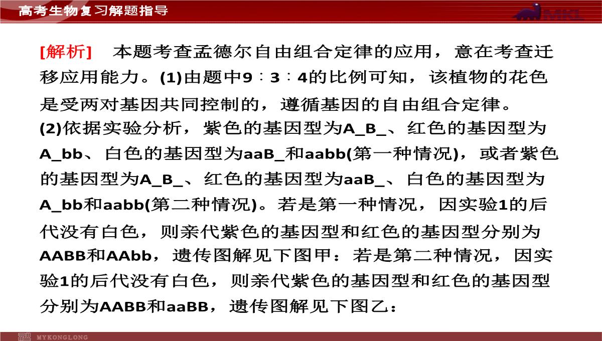 高考专题复习专题4---第3讲--遗传的基因规律、伴性遗传及人类遗传病与优生PPT模板_36