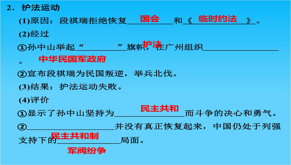 (人教新课标)选修二-2013高二历史课件-第六单元-第4课《反对复辟帝制、维护共和的斗争》PPT模板_10