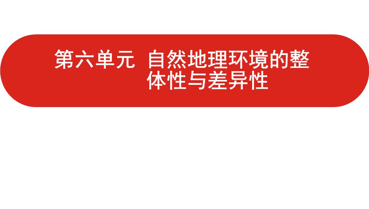 高三一轮复习课件地理第六单元自然地理环境的整体性与差异性PPT模板