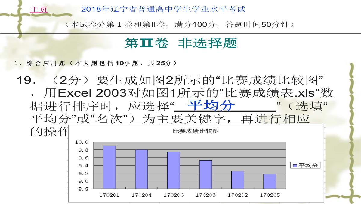 2018年辽宁省学业水平考试信息技术考试试卷(真题)PPT模板_22